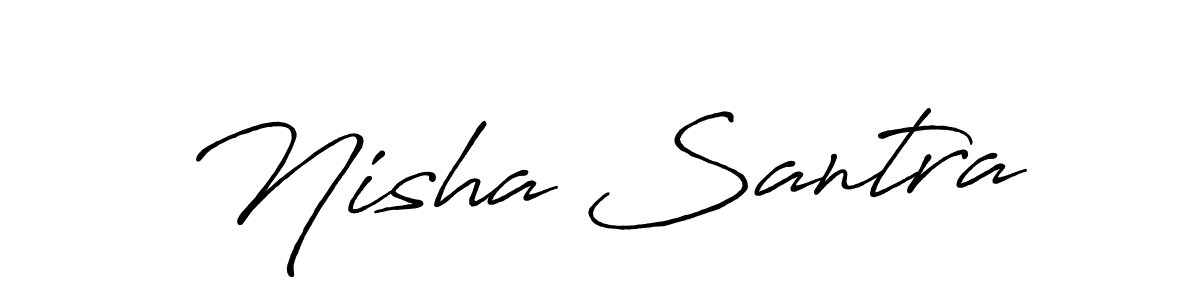 if you are searching for the best signature style for your name Nisha Santra. so please give up your signature search. here we have designed multiple signature styles  using Antro_Vectra_Bolder. Nisha Santra signature style 7 images and pictures png