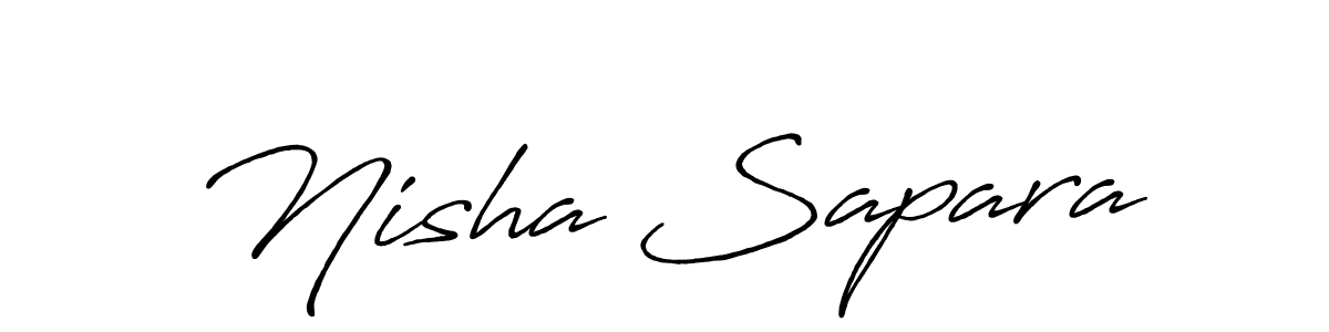 Antro_Vectra_Bolder is a professional signature style that is perfect for those who want to add a touch of class to their signature. It is also a great choice for those who want to make their signature more unique. Get Nisha Sapara name to fancy signature for free. Nisha Sapara signature style 7 images and pictures png