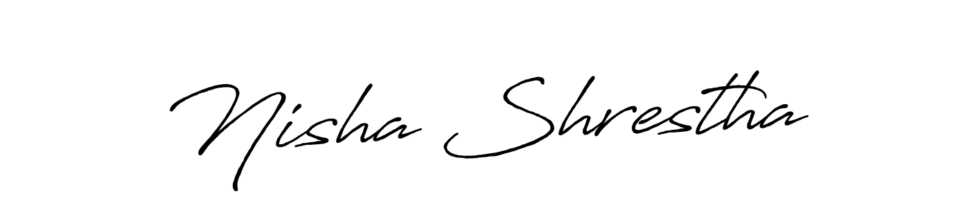 How to make Nisha Shrestha signature? Antro_Vectra_Bolder is a professional autograph style. Create handwritten signature for Nisha Shrestha name. Nisha Shrestha signature style 7 images and pictures png