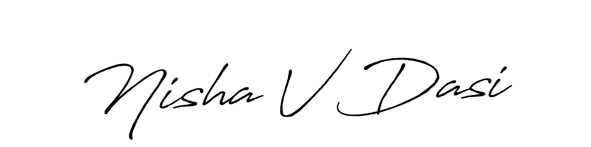 Make a beautiful signature design for name Nisha V Dasi. Use this online signature maker to create a handwritten signature for free. Nisha V Dasi signature style 7 images and pictures png
