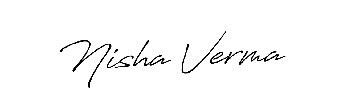 Similarly Antro_Vectra_Bolder is the best handwritten signature design. Signature creator online .You can use it as an online autograph creator for name Nisha Verma. Nisha Verma signature style 7 images and pictures png