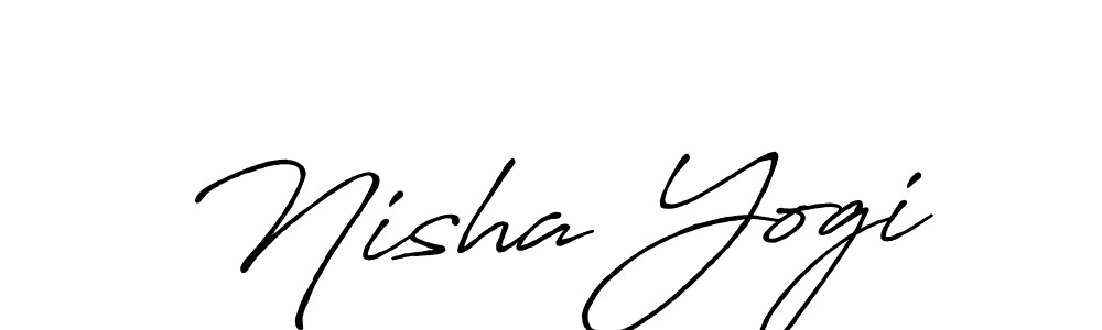 Also You can easily find your signature by using the search form. We will create Nisha Yogi name handwritten signature images for you free of cost using Antro_Vectra_Bolder sign style. Nisha Yogi signature style 7 images and pictures png