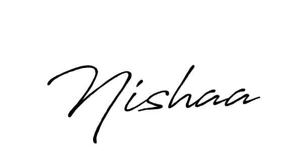 Nishaa stylish signature style. Best Handwritten Sign (Antro_Vectra_Bolder) for my name. Handwritten Signature Collection Ideas for my name Nishaa. Nishaa signature style 7 images and pictures png