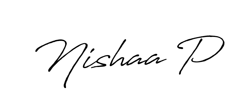 Once you've used our free online signature maker to create your best signature Antro_Vectra_Bolder style, it's time to enjoy all of the benefits that Nishaa P name signing documents. Nishaa P signature style 7 images and pictures png
