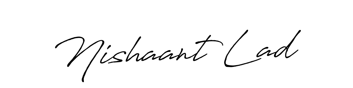 Here are the top 10 professional signature styles for the name Nishaant Lad. These are the best autograph styles you can use for your name. Nishaant Lad signature style 7 images and pictures png