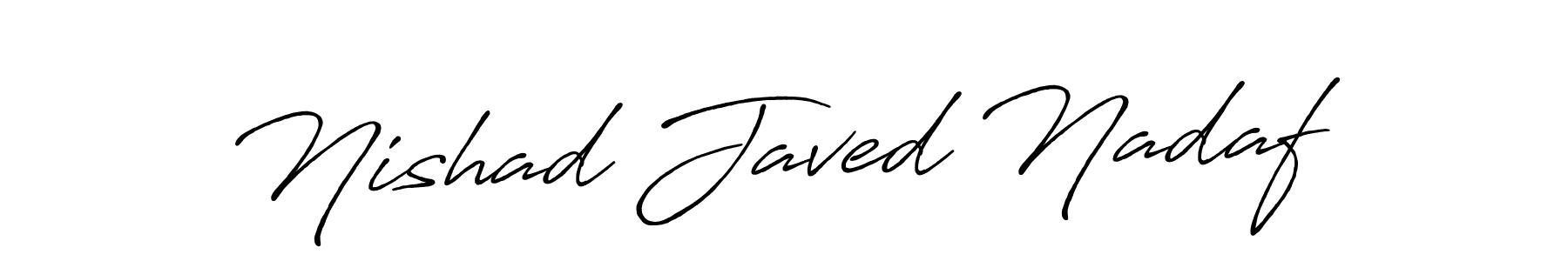 Design your own signature with our free online signature maker. With this signature software, you can create a handwritten (Antro_Vectra_Bolder) signature for name Nishad Javed Nadaf. Nishad Javed Nadaf signature style 7 images and pictures png