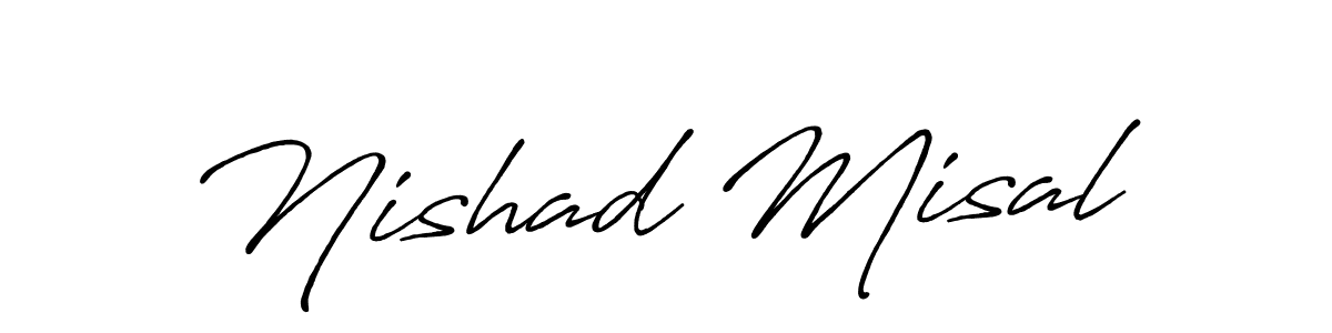 if you are searching for the best signature style for your name Nishad Misal. so please give up your signature search. here we have designed multiple signature styles  using Antro_Vectra_Bolder. Nishad Misal signature style 7 images and pictures png