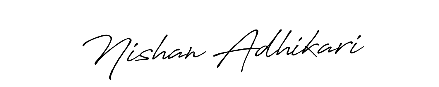 This is the best signature style for the Nishan Adhikari name. Also you like these signature font (Antro_Vectra_Bolder). Mix name signature. Nishan Adhikari signature style 7 images and pictures png