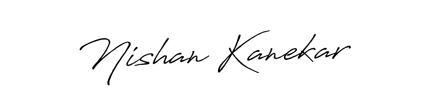 Make a beautiful signature design for name Nishan Kanekar. With this signature (Antro_Vectra_Bolder) style, you can create a handwritten signature for free. Nishan Kanekar signature style 7 images and pictures png