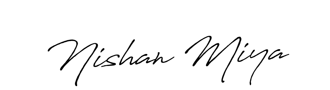 How to make Nishan Miya signature? Antro_Vectra_Bolder is a professional autograph style. Create handwritten signature for Nishan Miya name. Nishan Miya signature style 7 images and pictures png