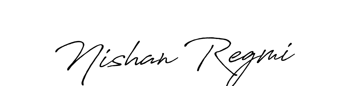 Nishan Regmi stylish signature style. Best Handwritten Sign (Antro_Vectra_Bolder) for my name. Handwritten Signature Collection Ideas for my name Nishan Regmi. Nishan Regmi signature style 7 images and pictures png