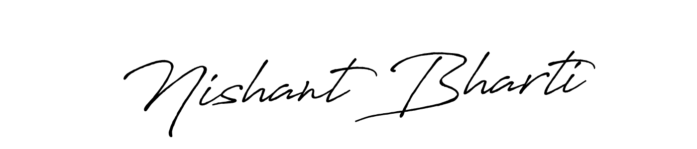 Nishant Bharti stylish signature style. Best Handwritten Sign (Antro_Vectra_Bolder) for my name. Handwritten Signature Collection Ideas for my name Nishant Bharti. Nishant Bharti signature style 7 images and pictures png