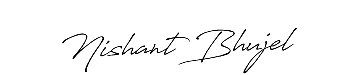 Design your own signature with our free online signature maker. With this signature software, you can create a handwritten (Antro_Vectra_Bolder) signature for name Nishant Bhujel. Nishant Bhujel signature style 7 images and pictures png