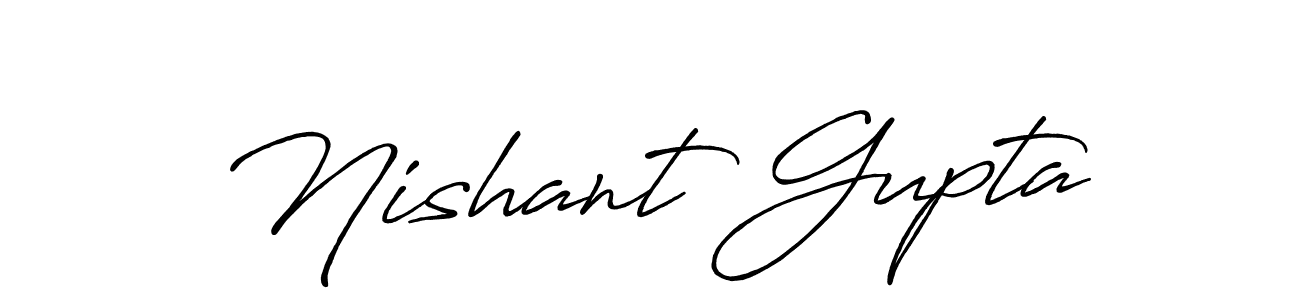 The best way (Antro_Vectra_Bolder) to make a short signature is to pick only two or three words in your name. The name Nishant Gupta include a total of six letters. For converting this name. Nishant Gupta signature style 7 images and pictures png