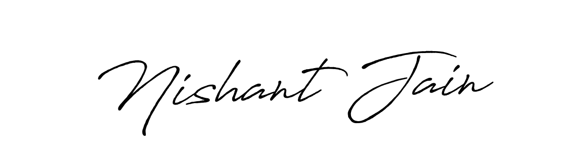 Nishant Jain stylish signature style. Best Handwritten Sign (Antro_Vectra_Bolder) for my name. Handwritten Signature Collection Ideas for my name Nishant Jain. Nishant Jain signature style 7 images and pictures png