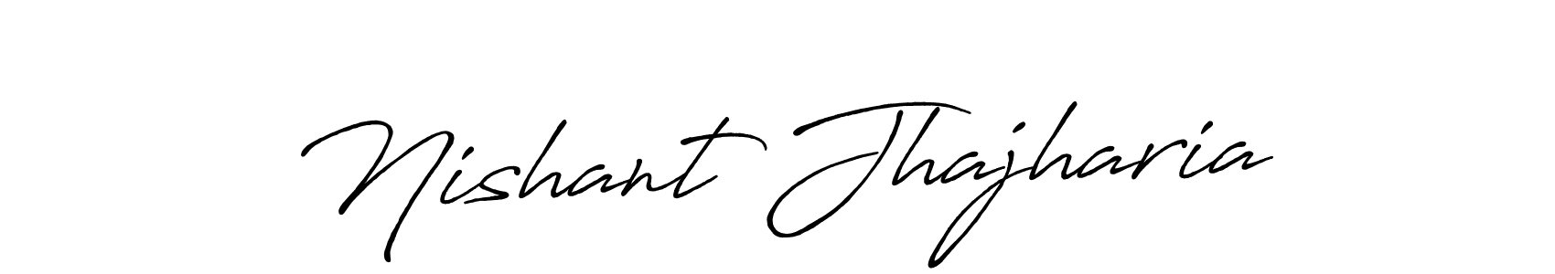 How to make Nishant Jhajharia name signature. Use Antro_Vectra_Bolder style for creating short signs online. This is the latest handwritten sign. Nishant Jhajharia signature style 7 images and pictures png