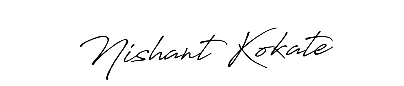 You should practise on your own different ways (Antro_Vectra_Bolder) to write your name (Nishant Kokate) in signature. don't let someone else do it for you. Nishant Kokate signature style 7 images and pictures png