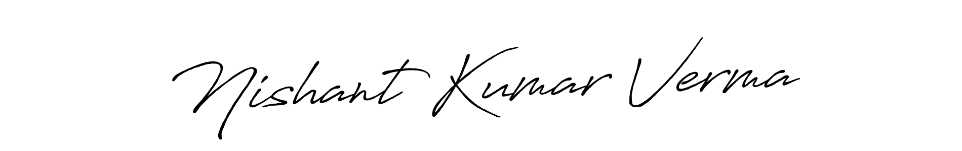 Similarly Antro_Vectra_Bolder is the best handwritten signature design. Signature creator online .You can use it as an online autograph creator for name Nishant Kumar Verma. Nishant Kumar Verma signature style 7 images and pictures png