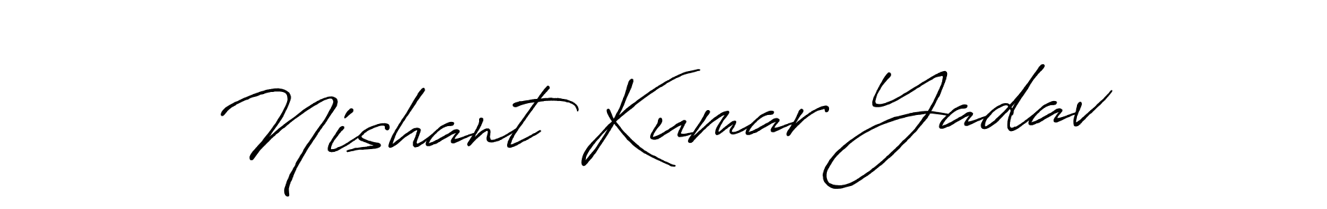 Nishant Kumar Yadav stylish signature style. Best Handwritten Sign (Antro_Vectra_Bolder) for my name. Handwritten Signature Collection Ideas for my name Nishant Kumar Yadav. Nishant Kumar Yadav signature style 7 images and pictures png