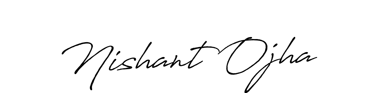 Use a signature maker to create a handwritten signature online. With this signature software, you can design (Antro_Vectra_Bolder) your own signature for name Nishant Ojha. Nishant Ojha signature style 7 images and pictures png