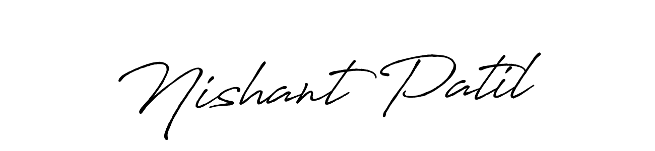 Use a signature maker to create a handwritten signature online. With this signature software, you can design (Antro_Vectra_Bolder) your own signature for name Nishant Patil. Nishant Patil signature style 7 images and pictures png