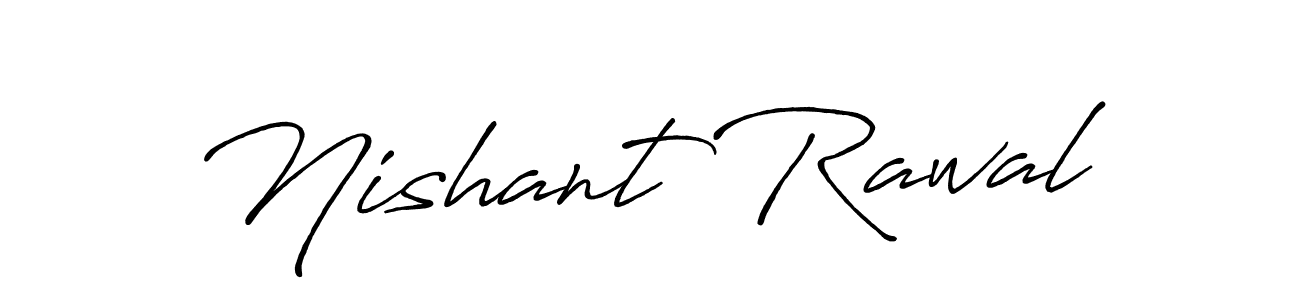 Use a signature maker to create a handwritten signature online. With this signature software, you can design (Antro_Vectra_Bolder) your own signature for name Nishant Rawal. Nishant Rawal signature style 7 images and pictures png