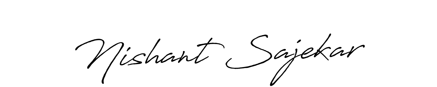 Also we have Nishant Sajekar name is the best signature style. Create professional handwritten signature collection using Antro_Vectra_Bolder autograph style. Nishant Sajekar signature style 7 images and pictures png