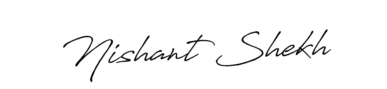 if you are searching for the best signature style for your name Nishant Shekh. so please give up your signature search. here we have designed multiple signature styles  using Antro_Vectra_Bolder. Nishant Shekh signature style 7 images and pictures png