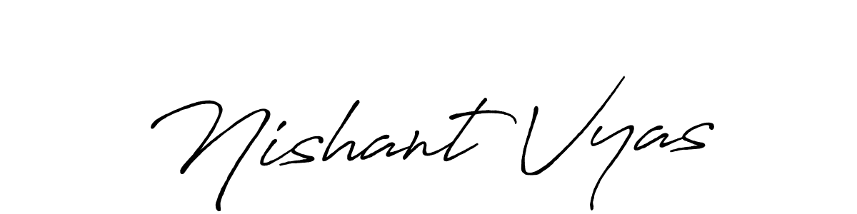 Also You can easily find your signature by using the search form. We will create Nishant Vyas name handwritten signature images for you free of cost using Antro_Vectra_Bolder sign style. Nishant Vyas signature style 7 images and pictures png