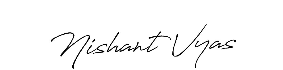 Also You can easily find your signature by using the search form. We will create Nishant Vyas name handwritten signature images for you free of cost using Antro_Vectra_Bolder sign style. Nishant Vyas signature style 7 images and pictures png