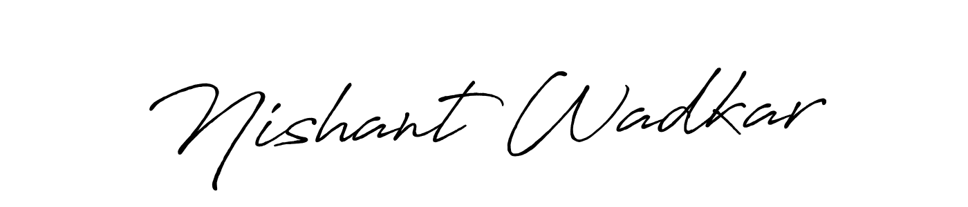 Similarly Antro_Vectra_Bolder is the best handwritten signature design. Signature creator online .You can use it as an online autograph creator for name Nishant Wadkar. Nishant Wadkar signature style 7 images and pictures png