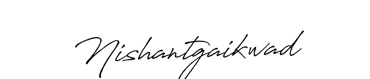 How to make Nishantgaikwad name signature. Use Antro_Vectra_Bolder style for creating short signs online. This is the latest handwritten sign. Nishantgaikwad signature style 7 images and pictures png