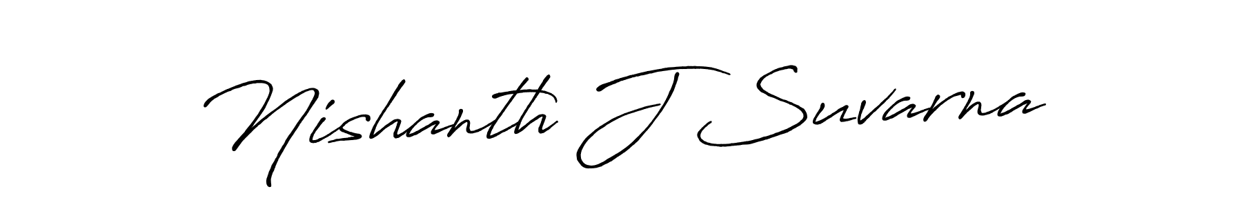 Use a signature maker to create a handwritten signature online. With this signature software, you can design (Antro_Vectra_Bolder) your own signature for name Nishanth J Suvarna. Nishanth J Suvarna signature style 7 images and pictures png