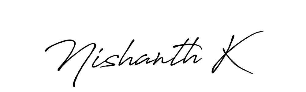 You should practise on your own different ways (Antro_Vectra_Bolder) to write your name (Nishanth K) in signature. don't let someone else do it for you. Nishanth K signature style 7 images and pictures png