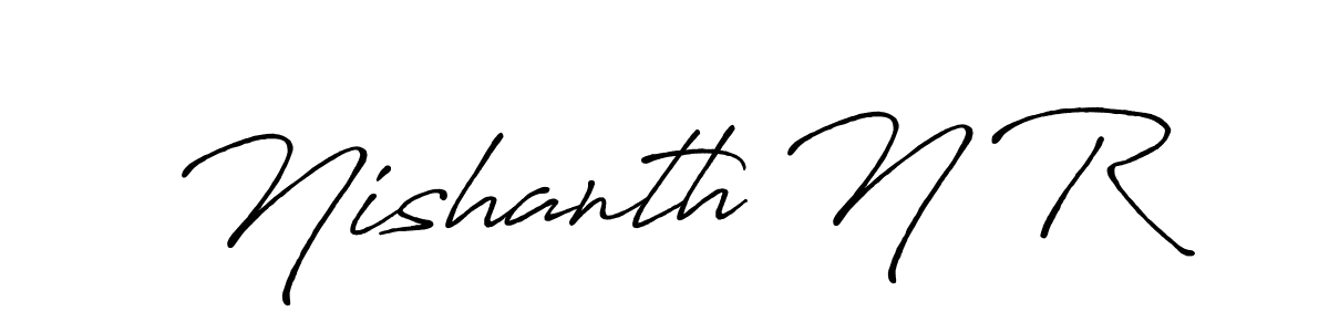 Here are the top 10 professional signature styles for the name Nishanth N R. These are the best autograph styles you can use for your name. Nishanth N R signature style 7 images and pictures png