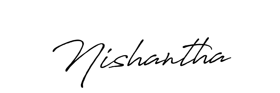 How to make Nishantha name signature. Use Antro_Vectra_Bolder style for creating short signs online. This is the latest handwritten sign. Nishantha signature style 7 images and pictures png