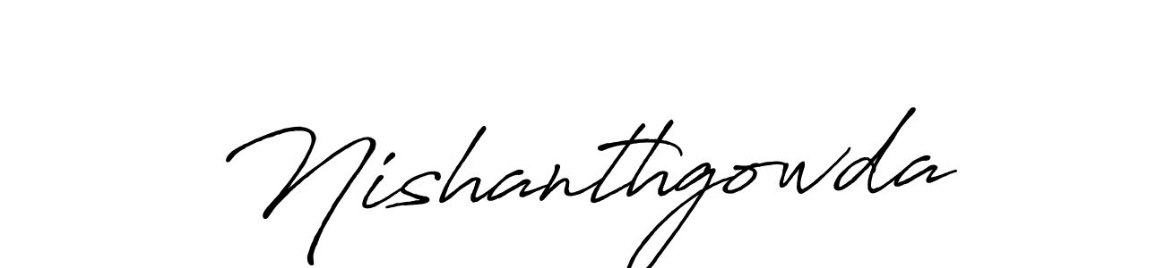 It looks lik you need a new signature style for name Nishanthgowda. Design unique handwritten (Antro_Vectra_Bolder) signature with our free signature maker in just a few clicks. Nishanthgowda signature style 7 images and pictures png