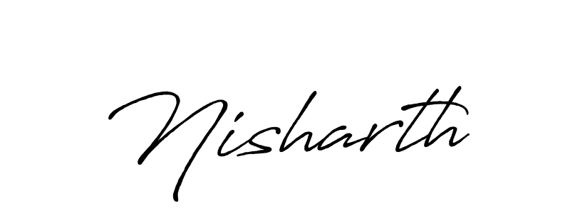How to make Nisharth signature? Antro_Vectra_Bolder is a professional autograph style. Create handwritten signature for Nisharth name. Nisharth signature style 7 images and pictures png