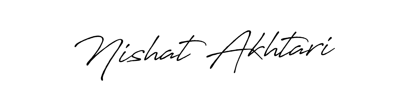 Make a beautiful signature design for name Nishat Akhtari. Use this online signature maker to create a handwritten signature for free. Nishat Akhtari signature style 7 images and pictures png