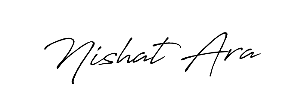 Also we have Nishat Ara name is the best signature style. Create professional handwritten signature collection using Antro_Vectra_Bolder autograph style. Nishat Ara signature style 7 images and pictures png