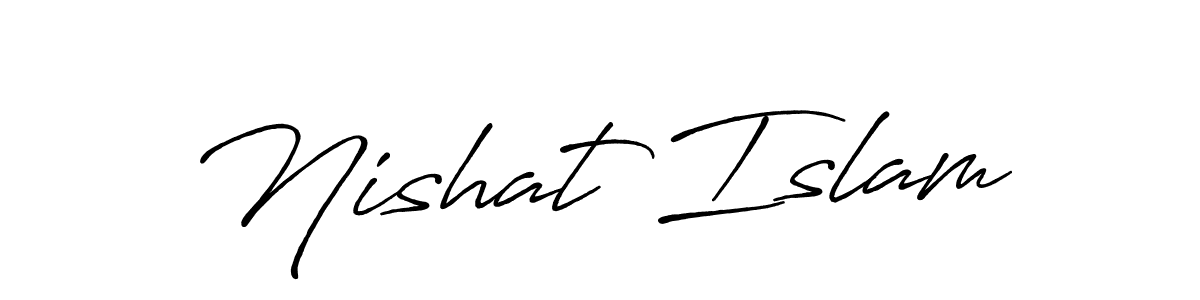 Also You can easily find your signature by using the search form. We will create Nishat Islam name handwritten signature images for you free of cost using Antro_Vectra_Bolder sign style. Nishat Islam signature style 7 images and pictures png
