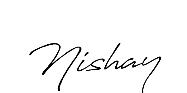 Also we have Nishay name is the best signature style. Create professional handwritten signature collection using Antro_Vectra_Bolder autograph style. Nishay signature style 7 images and pictures png