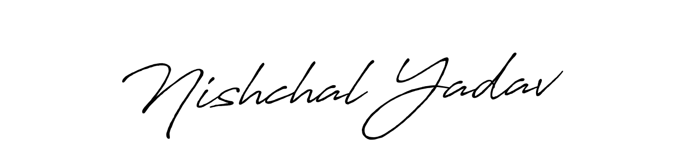 Antro_Vectra_Bolder is a professional signature style that is perfect for those who want to add a touch of class to their signature. It is also a great choice for those who want to make their signature more unique. Get Nishchal Yadav name to fancy signature for free. Nishchal Yadav signature style 7 images and pictures png