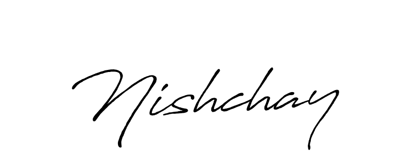 Similarly Antro_Vectra_Bolder is the best handwritten signature design. Signature creator online .You can use it as an online autograph creator for name Nishchay. Nishchay signature style 7 images and pictures png
