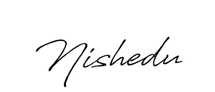 if you are searching for the best signature style for your name Nishedu. so please give up your signature search. here we have designed multiple signature styles  using Antro_Vectra_Bolder. Nishedu signature style 7 images and pictures png
