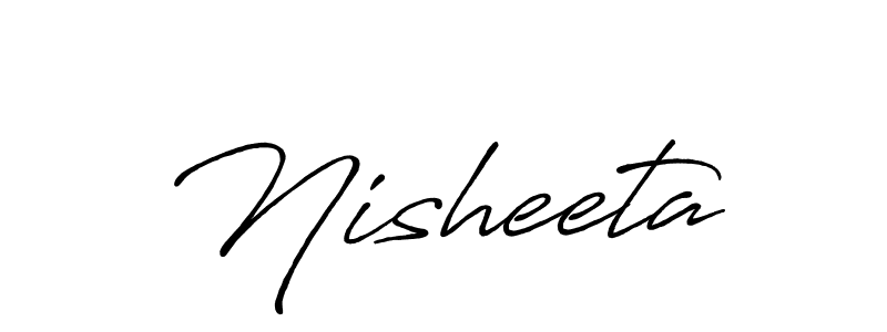 How to make Nisheeta name signature. Use Antro_Vectra_Bolder style for creating short signs online. This is the latest handwritten sign. Nisheeta signature style 7 images and pictures png