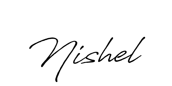 Also You can easily find your signature by using the search form. We will create Nishel name handwritten signature images for you free of cost using Antro_Vectra_Bolder sign style. Nishel signature style 7 images and pictures png