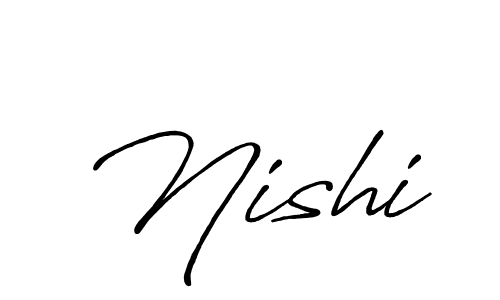 Design your own signature with our free online signature maker. With this signature software, you can create a handwritten (Antro_Vectra_Bolder) signature for name Nishi. Nishi signature style 7 images and pictures png