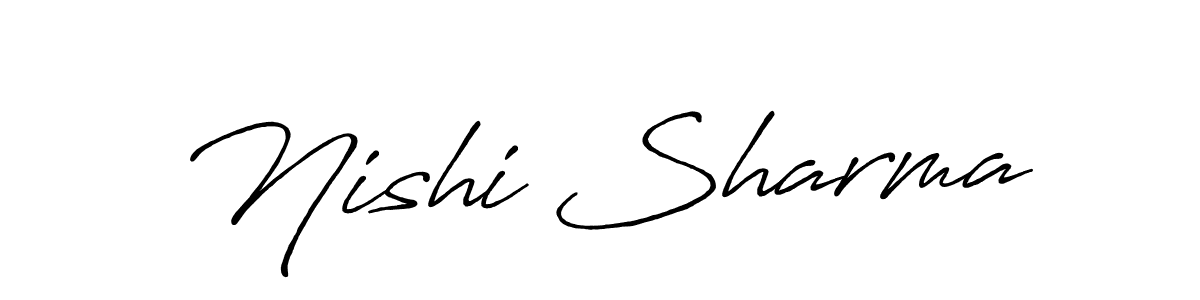 Nishi Sharma stylish signature style. Best Handwritten Sign (Antro_Vectra_Bolder) for my name. Handwritten Signature Collection Ideas for my name Nishi Sharma. Nishi Sharma signature style 7 images and pictures png