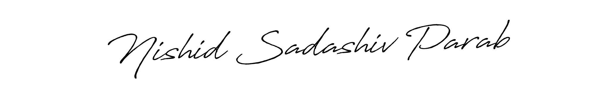 Nishid Sadashiv Parab stylish signature style. Best Handwritten Sign (Antro_Vectra_Bolder) for my name. Handwritten Signature Collection Ideas for my name Nishid Sadashiv Parab. Nishid Sadashiv Parab signature style 7 images and pictures png